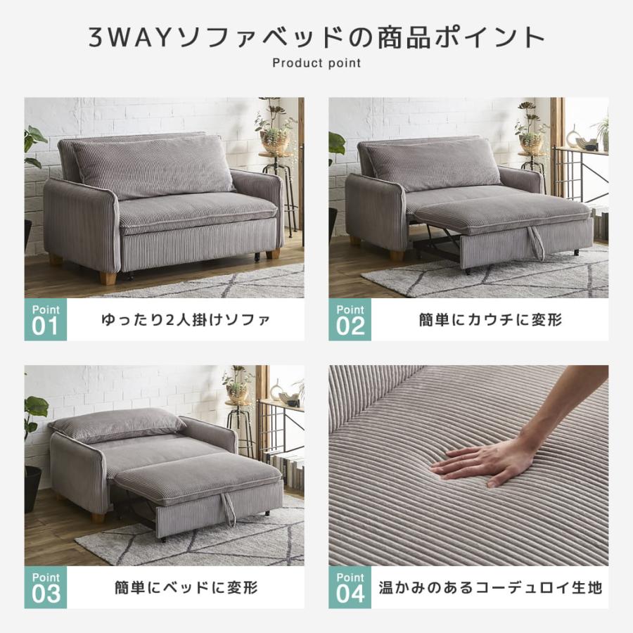 ネルコンシェルジュ 7/6 8:59まで最大10%OFF! 3WAYソファベッド