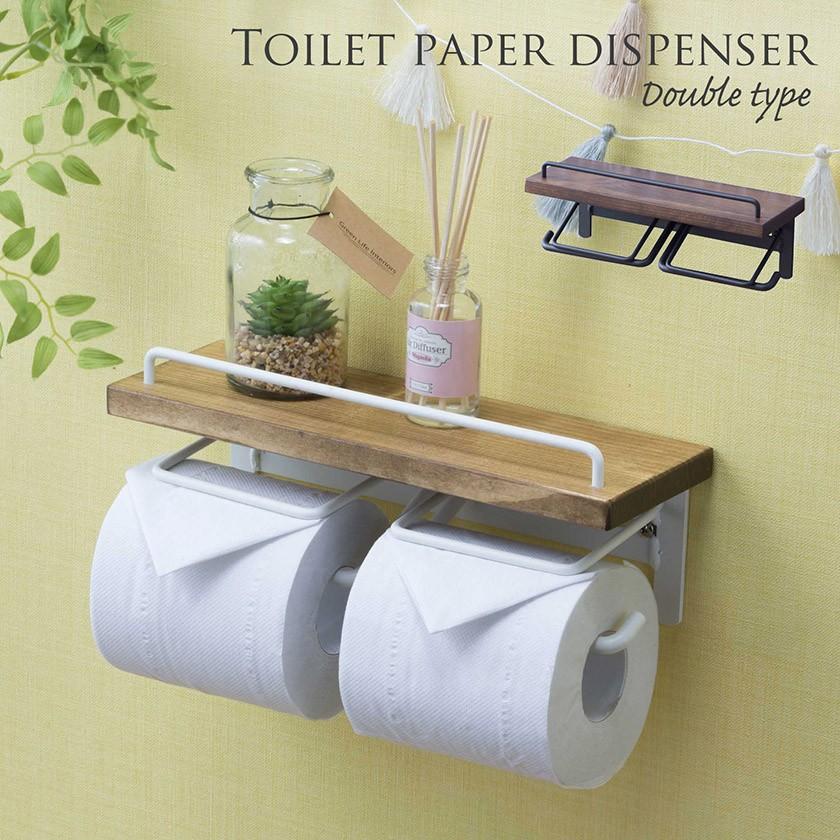 トイレットペーパーホルダー 棚付き 完成品 天然木 無垢材 スチール 簡単取り付け 賃貸ok トイレ収納 ペーパー収納 トイレラック タオル掛け 家具のインテリアオフィスワン 通販 Yahoo ショッピング