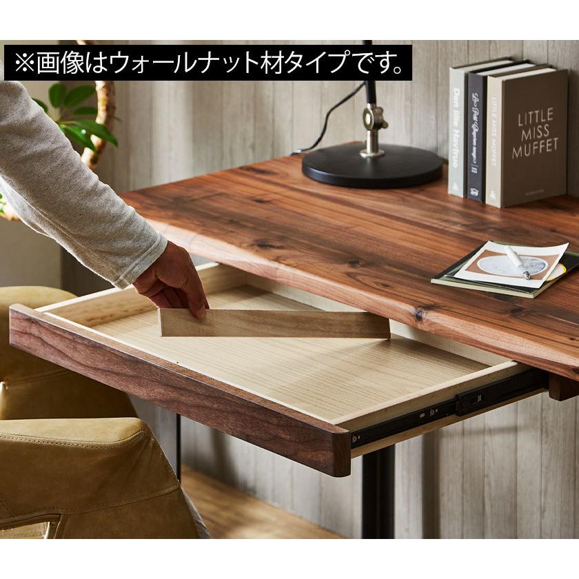 デスク バーチ 無垢材 天然木 机 引き出し付き テレワーク 幅 デスク バーチ 無垢材 天然木 机 引き出し付き テレワーク 幅
