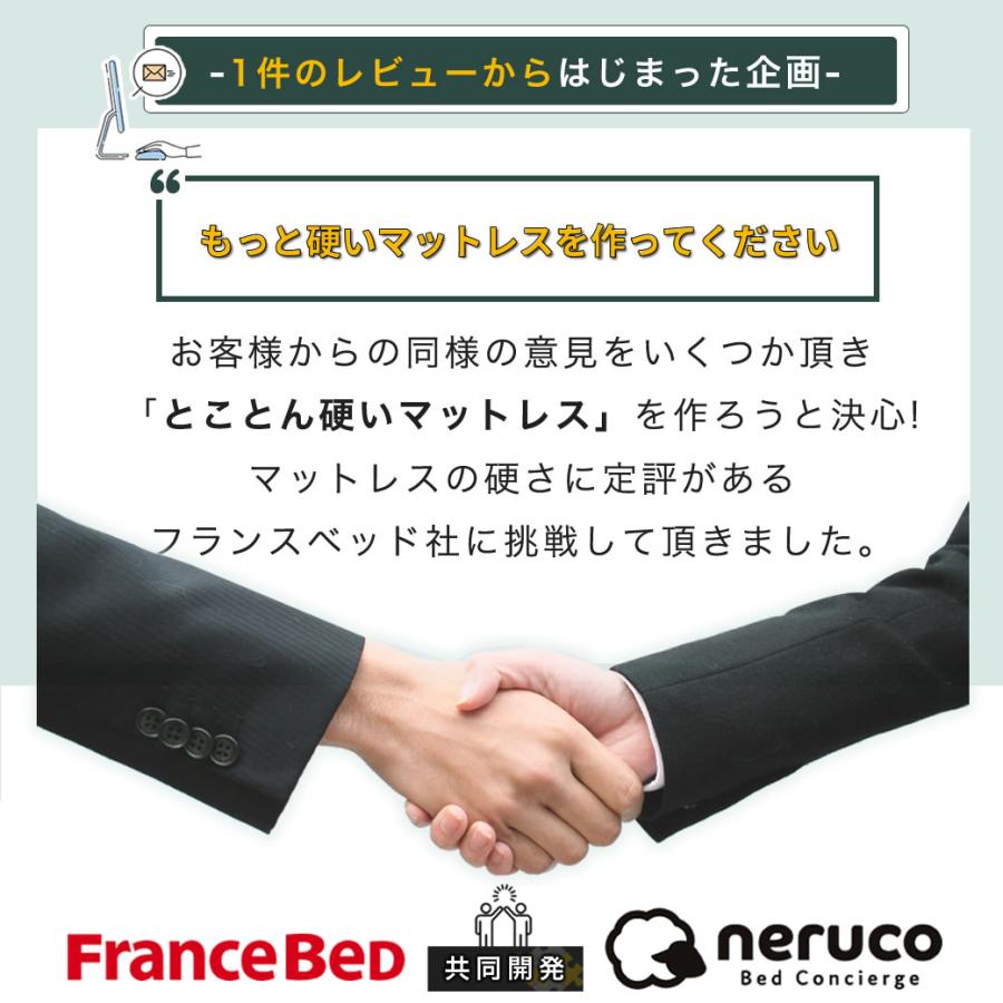 フランスベッド マットレス シングル 超硬い 高密度スプリングマットレス ツインサポートスプリング IFM-002 日本製【M有料引取】 | フランスベッド | 04