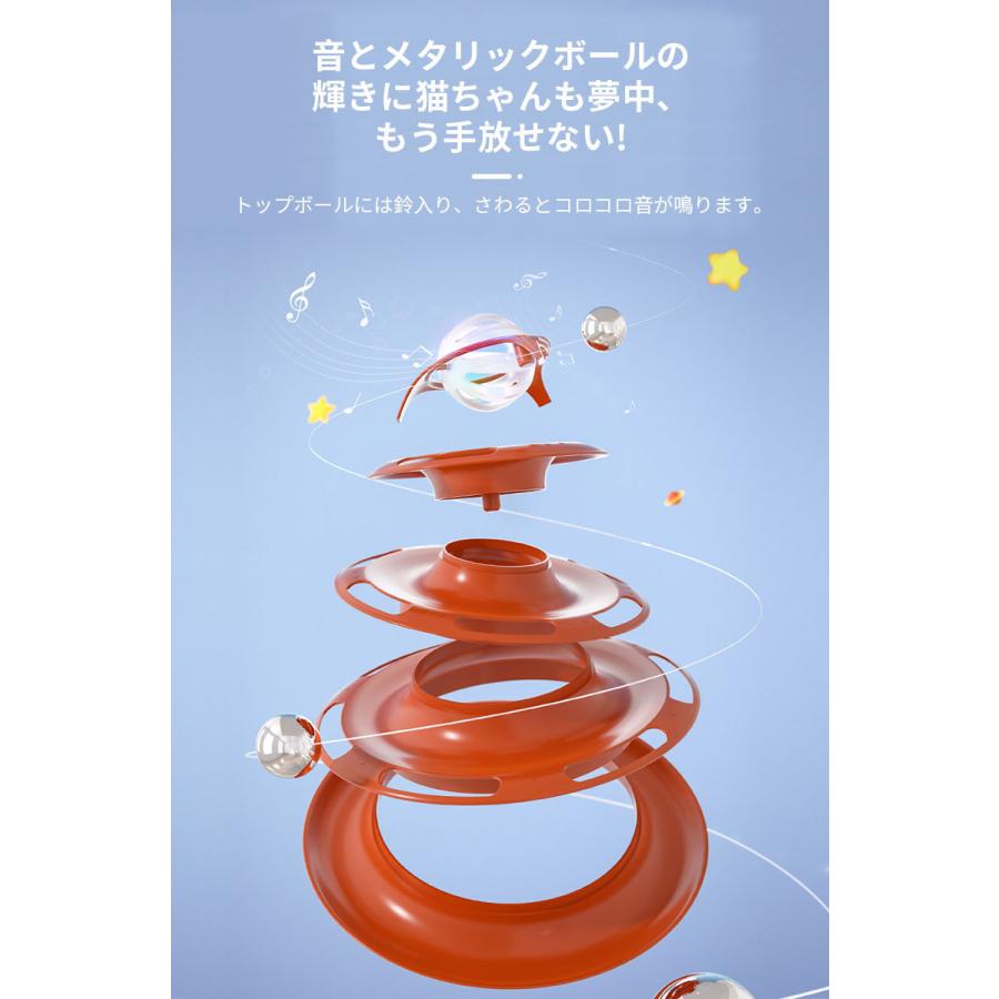 猫用おもちゃ 猫用遊び道具 おもちゃ 猫 遊ぶ盤 回転 ぐるぐるボール 4 