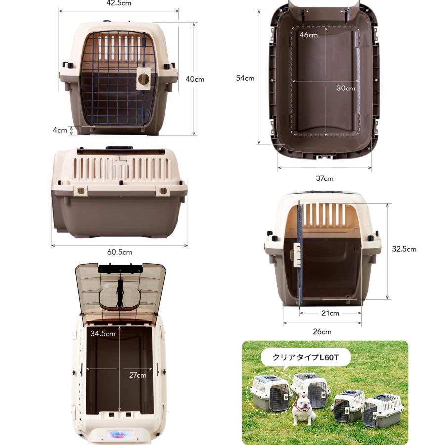 (特別セール中) [ペットケンネル ファーストクラス トップオープンクリア L60T] 犬 イヌ いぬ ペットクレート 猫 ねこ ネコ 上から | OFT | 12