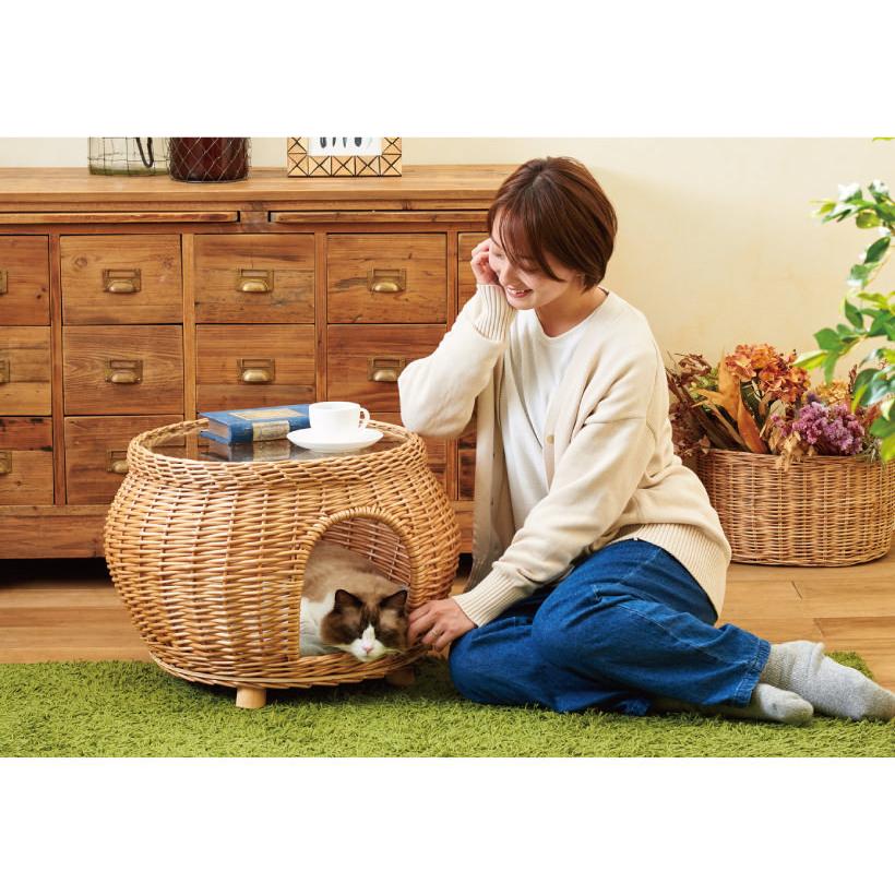 Oft Yanagi キャッツボンヌ 猫ちぐら ねこ ハウス おうち 2段 多頭飼い ベッド 柳 天然素材 ガラス 手作り ドーム おしゃれ 人気 7156 Oft Store Yahoo 店 通販 Yahoo ショッピング