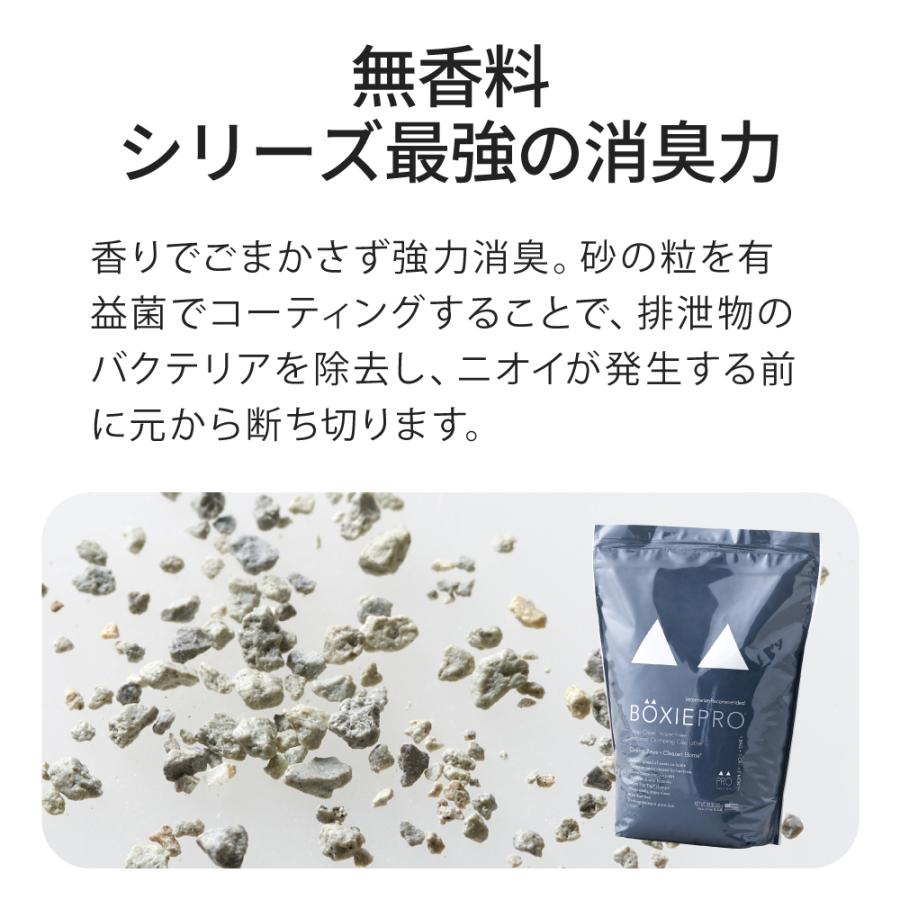 (お年玉5%OFFクーポン配布中) [猫砂 BOXIECAT PRO ボクシーキャット ブラック 7.2kg×3袋セット] ネコ砂 ねこ砂 鉱物 ベントナイト 自動 自動トイレ 固まる | OFT | 04