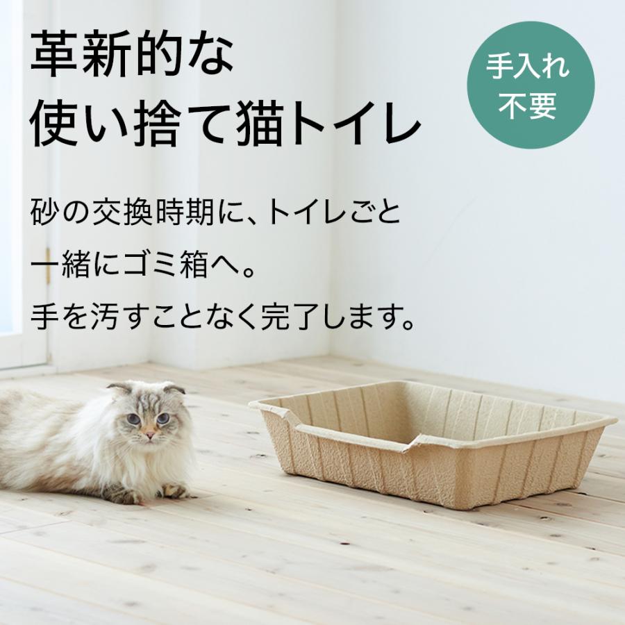 (OFT) [紙の猫トイレ ECO CAT TRAY(エコキャットトレー) 3枚組×12セット] 獣医師推奨 動物病院 猫 ねこ ネコ トイレ シンプル | OFT | 05
