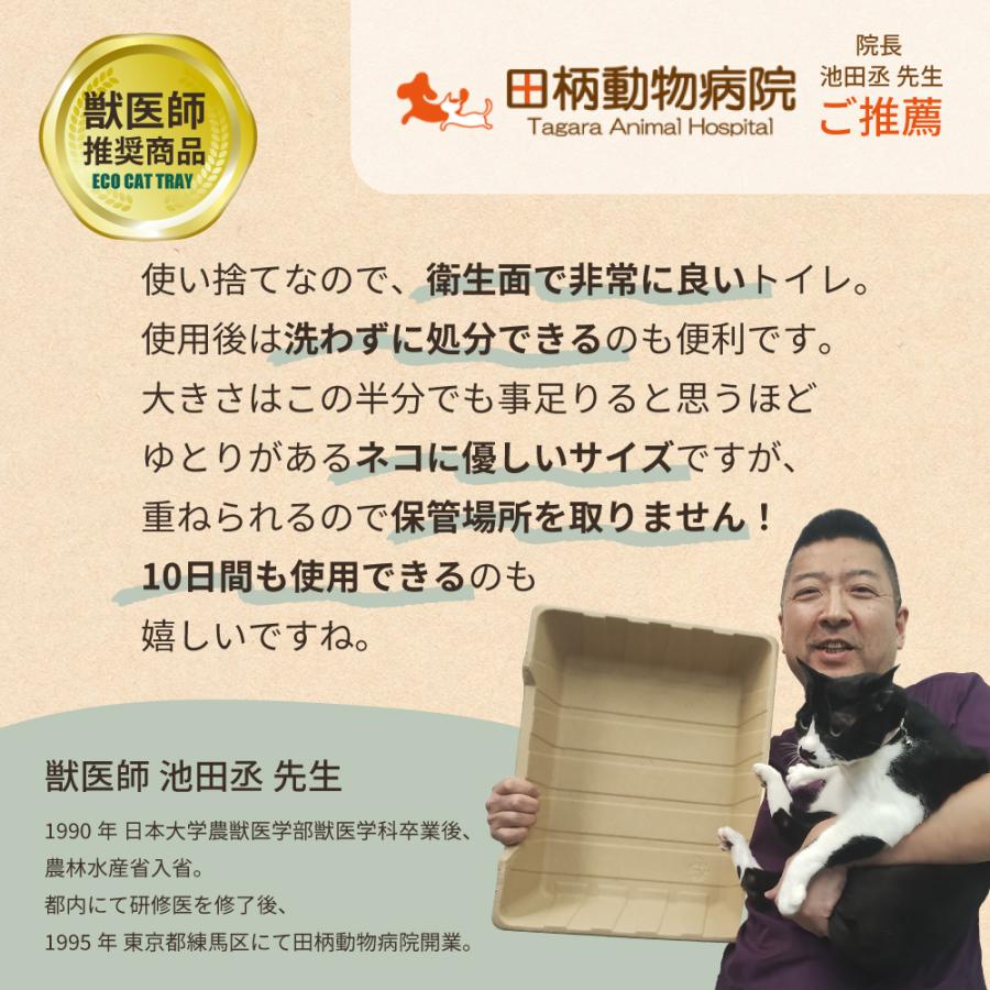 【クーポン配布中〜5/30】 [紙の猫トイレ ECO CAT TRAY(エコキャットトレー) 3枚組×3セット] 獣医師推奨 動物病院 猫 ねこ ネコ トイレ シンプル 使い捨て｜ip-plus｜03