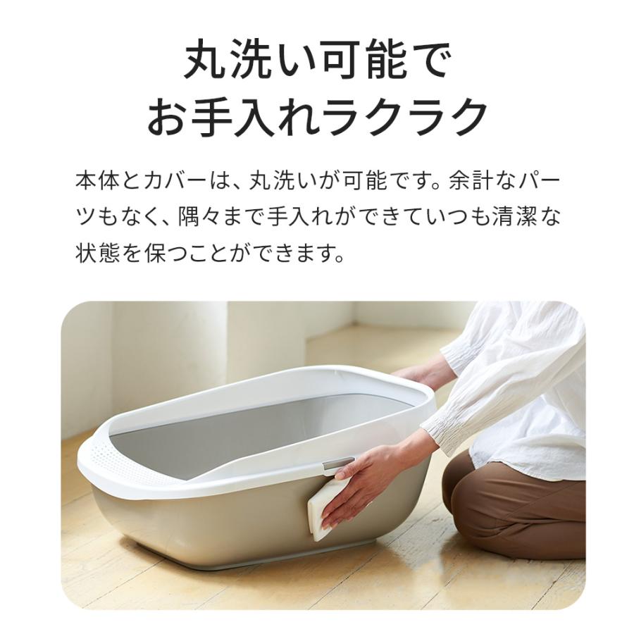 (OFT) [大型 猫トイレ メガトレーライト(本体)/専用ライナー付] 猫 ねこ ネコ ネコトイレ ねこトイレ 大きめ | OFT | 06