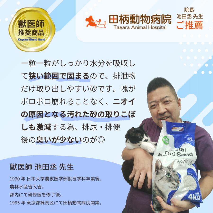 OFT クリスタルブレンド砂 4kg 6袋　猫用　未使用 OFT (OFTバーゲン~9/18) [猫砂 クリスタルブレンドサンド 4kg