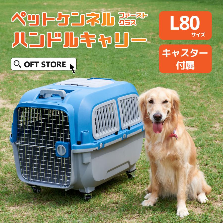 (お年玉5%OFFクーポン配布中) [ペットケンネル ファーストクラス ハンドルキャリー L80] 犬 イヌ いぬ ペットクレート キャリー 飛行機 IATA | OFT