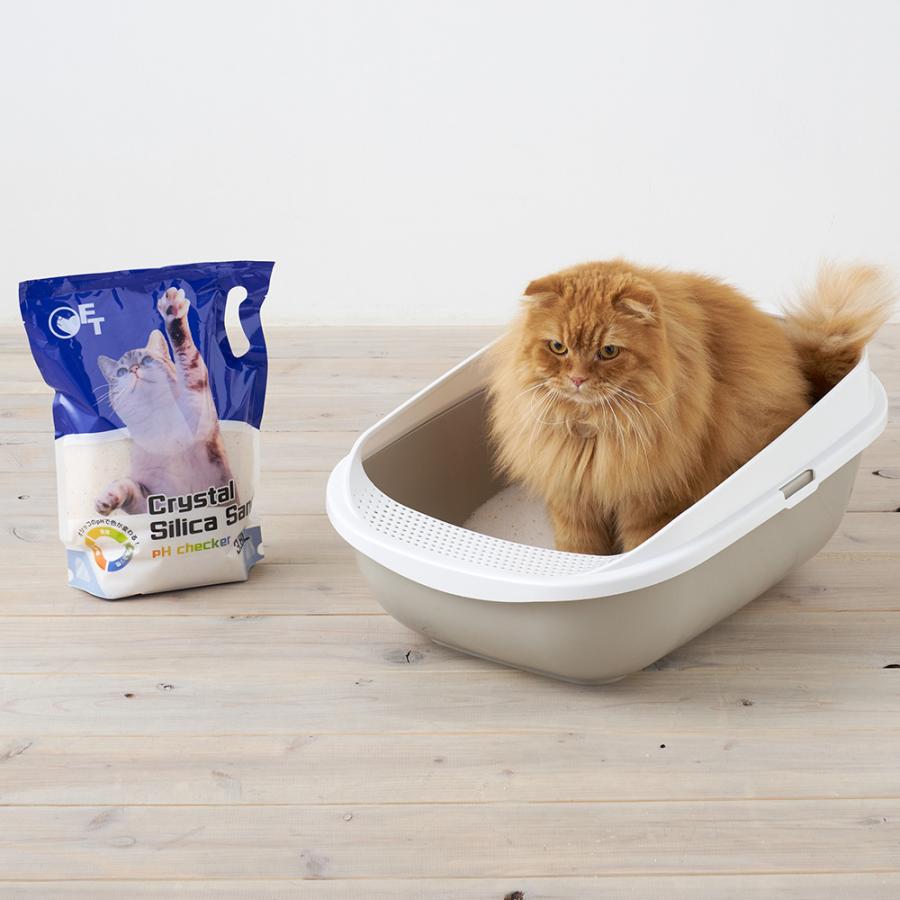 (OFT) クリスタルシリカサンド pH checker 3.8L(1.5kg) 猫砂 猫 ネコ ねこ シリカゲル 消臭 鉱物 OFT トイレ 臭いセスナ | OFT | 15