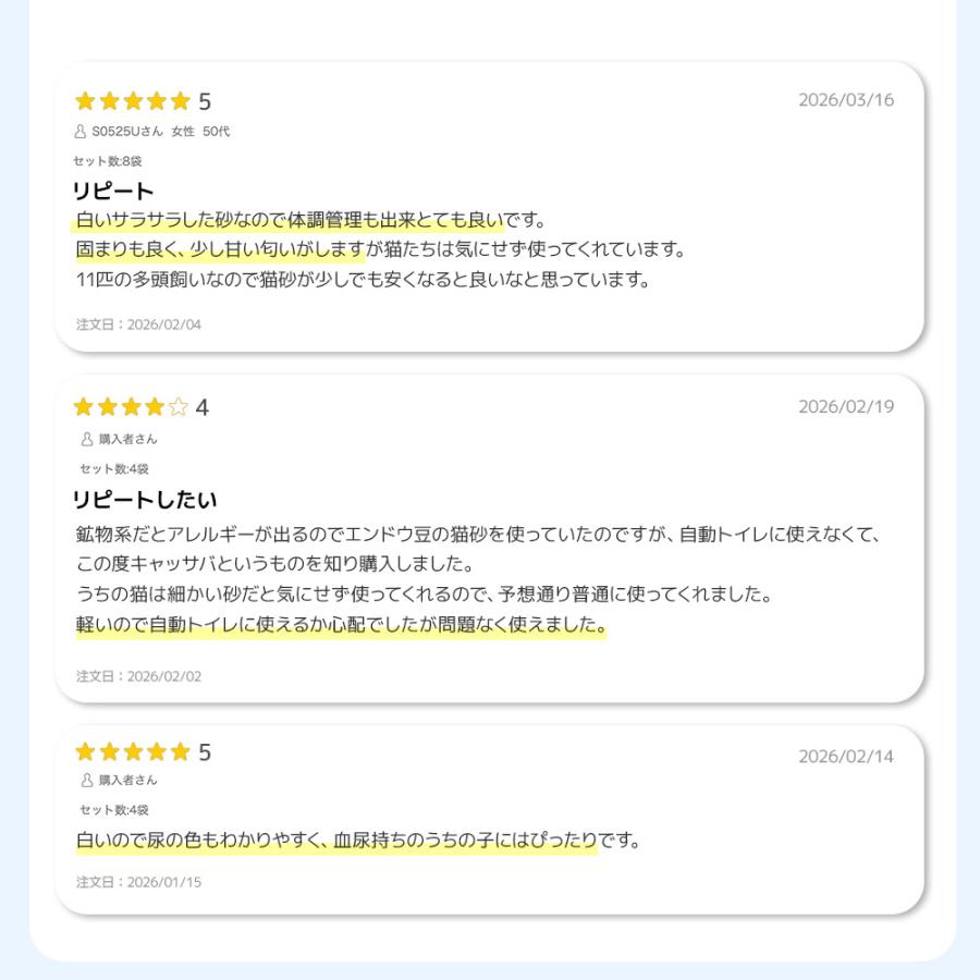 (OFT) ナチュラルブレンドサンド 2.8kg×8袋セット  猫砂 猫 ネコ ねこ 消臭 穀物 天然 固まる 固い 砂ぼこり 自動トイレ キャッサバ | OFT | 03