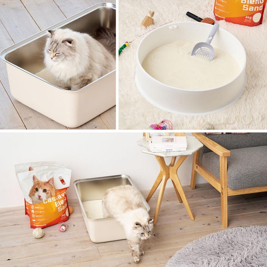 (2026年春新発売) キャッサバブレンドサンド 4kg 猫砂 猫 ネコ ねこ 消臭 穀物 天然 固まる 固い 砂ぼこり 自動トイレ 自動ネコ キャッサバ | OFT | 12