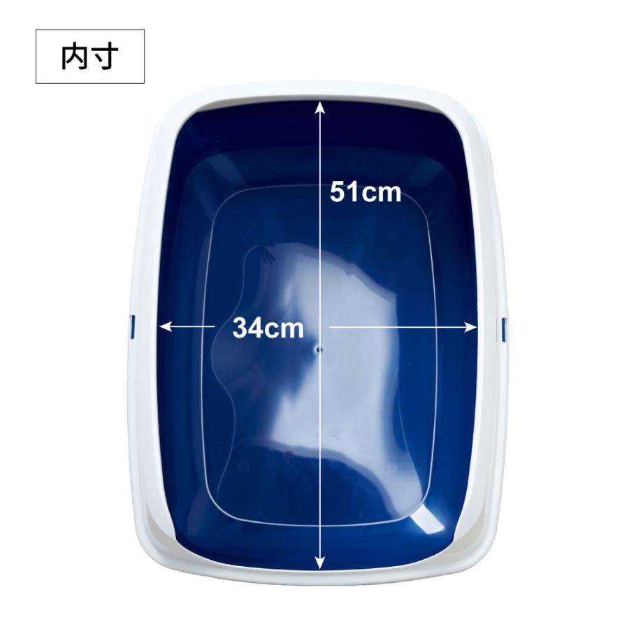 (お年玉5%OFFクーポン配布中) [猫トイレ Deep Pan ジャンボ グレー/ブルーベリー(本体) (専用ライナー付き)] 猫 ねこ ネコ ネコトイレ | OFT | 10