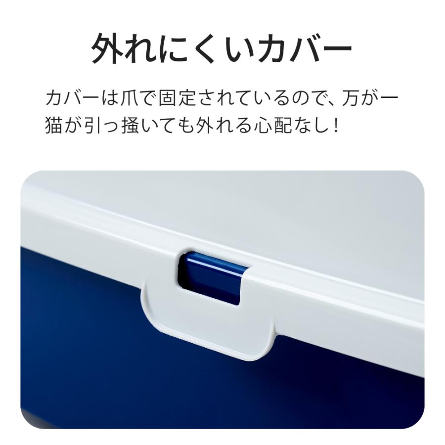 (お年玉5%OFFクーポン配布中) [猫トイレ Deep Pan ジャンボ グレー/ブルーベリー(本体) (専用ライナー付き)] 猫 ねこ ネコ ネコトイレ | OFT | 03