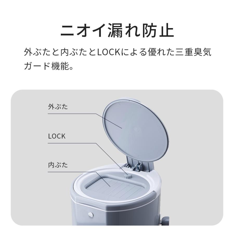 (OFT) [キティペール] (トイレバケツ リターロッカー うんちが臭わない 猫 ねこ ネコ トイレ 猫砂 消臭 ゴミ袋 ペットシーツ) | OFT | 02