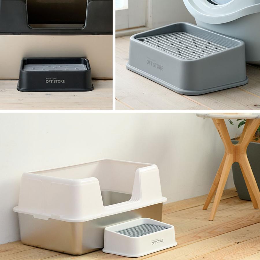 (一部予約販売) [大型 猫トイレ リターキャッチステップ] 猫 猫用 ネコ ねこ用 トイレ 大きい 大きめ ステンキャットトイレ | OFT | 13