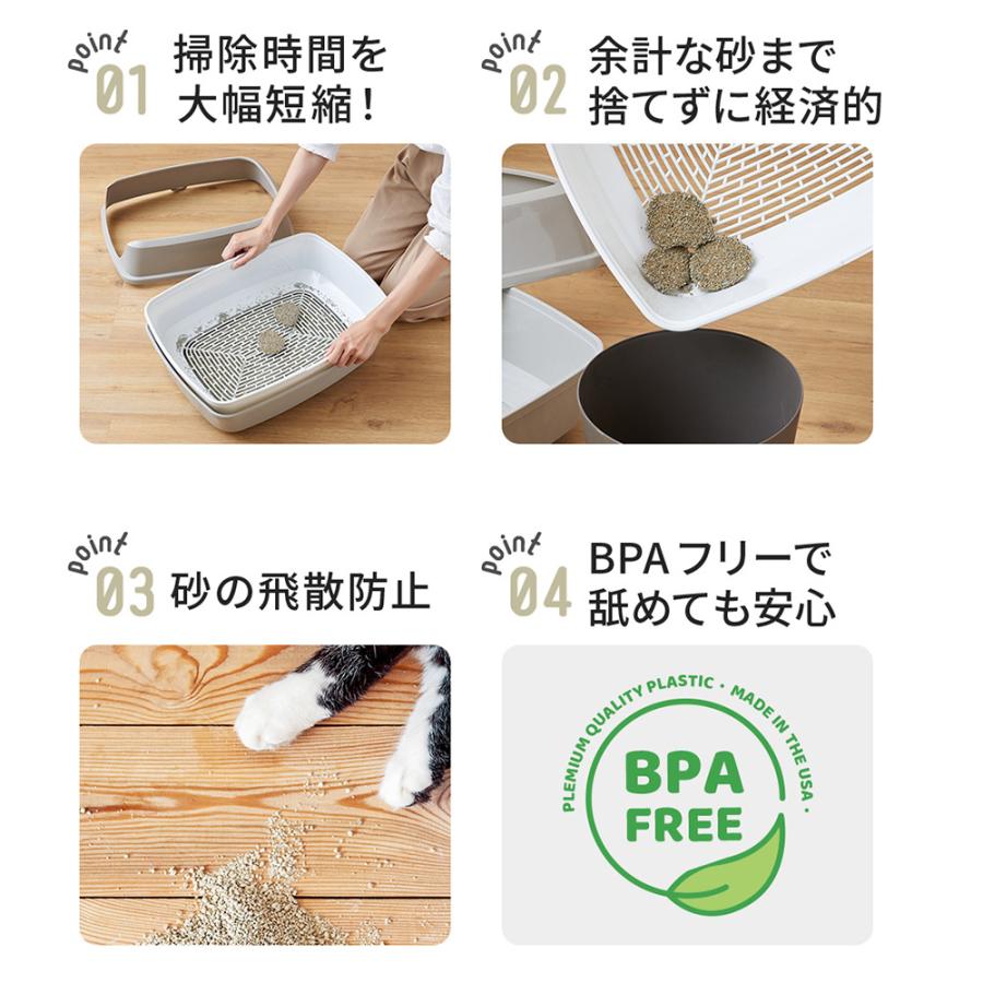(お年玉5%OFFクーポン配布中) [猫トイレ ノータッチリッターボックス] 猫 ねこ ネコ ネコトイレ 大型 大きめ 簡単 スコップいらず 高い 高め | OFT | 01