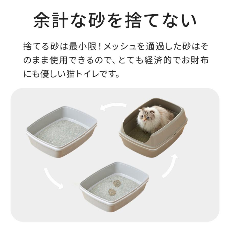 (お年玉5%OFFクーポン配布中) [猫トイレ ノータッチリッターボックス] 猫 ねこ ネコ ネコトイレ 大型 大きめ 簡単 スコップいらず 高い 高め | OFT | 08