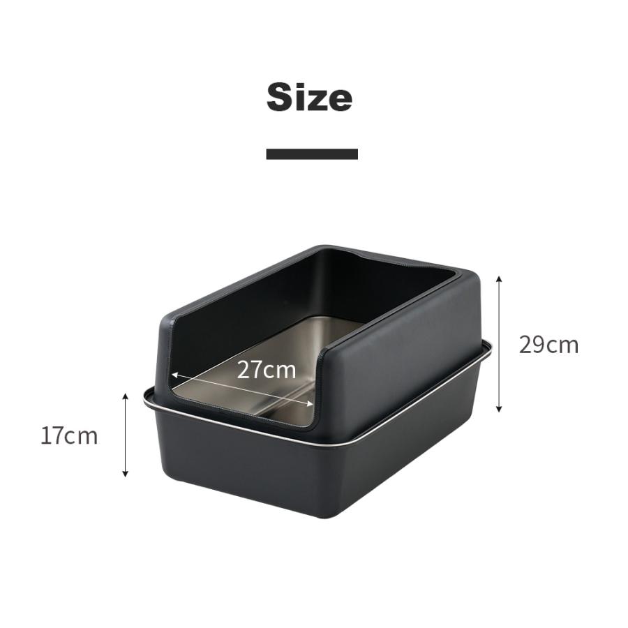 (OFT) [大型 猫トイレ ステンキャットトイレ Plus] 猫 猫用 ネコ ねこ用 トイレ 大きい 大きめ | OFT | 14