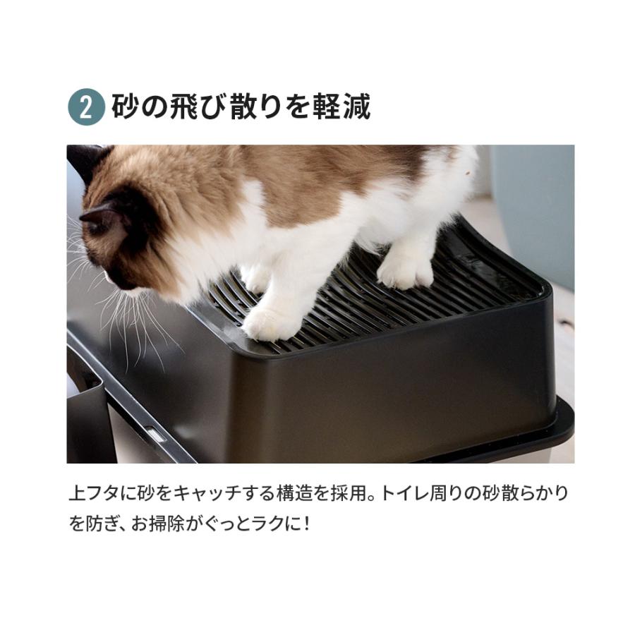 OFT [大型 猫トイレ ステンキャットトイレ トップオープン Lハイタイプ
