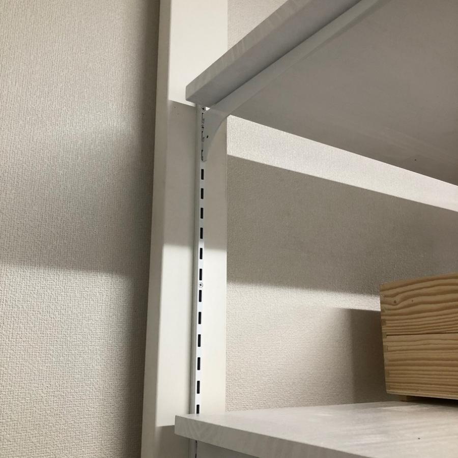 15センチ】 棚板可動タイプ・棚受け 奥行き【ホワイト色】【左右