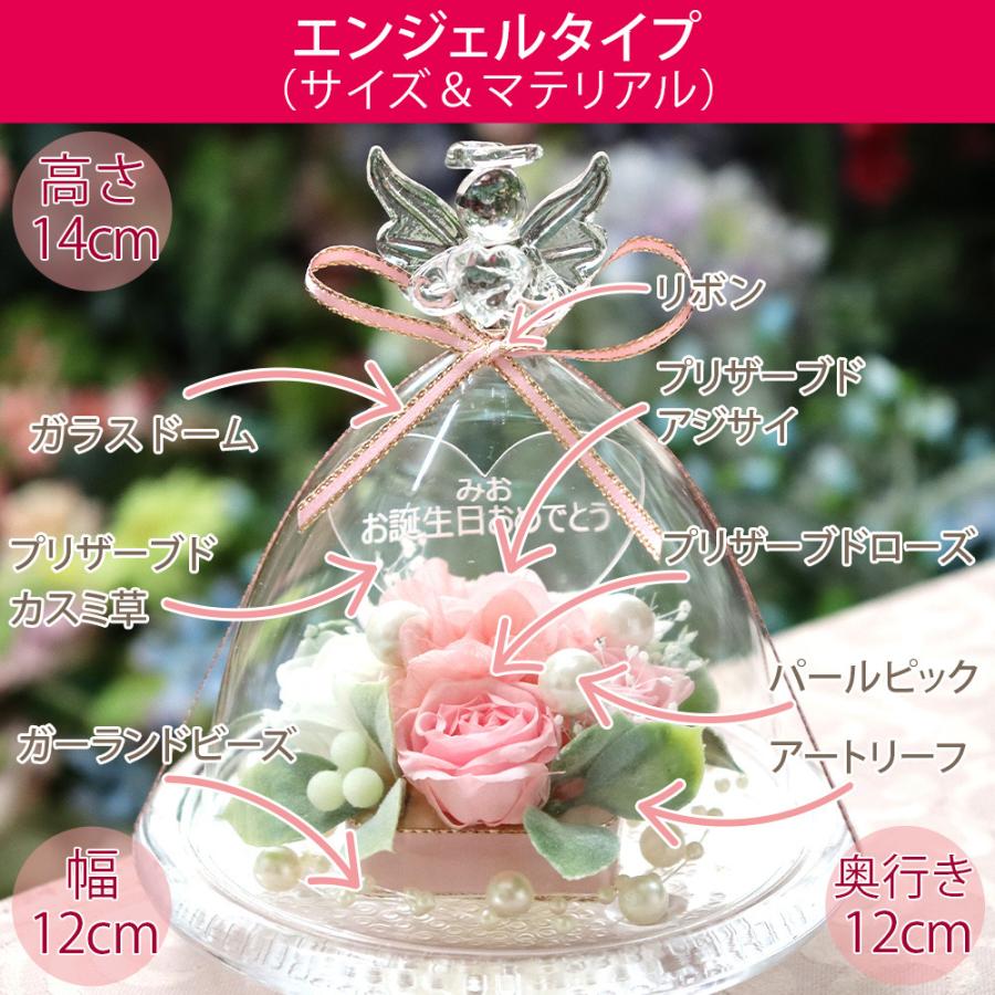 彫刻 名入れ プリザーブドフラワー 誕生日 ギフト サプライズ プレゼント 贈り物 彼女 女性 プロポーズ フラワー プリザーブド 光る ガラス 送料無料 クリスマス | プリザーブドフラワーIPFA | 15