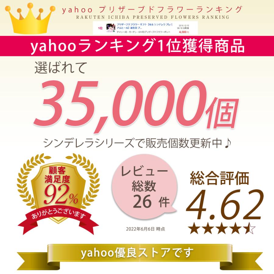 プリザーブドフラワー プレゼント 誕生日 結婚祝い 結婚記念日 ギフト ガラスの靴 結婚式 お祝い プロポーズ 光る シンデレラ プレミア 送料無料 クリスマス | プリザーブドフラワーIPFA | 05