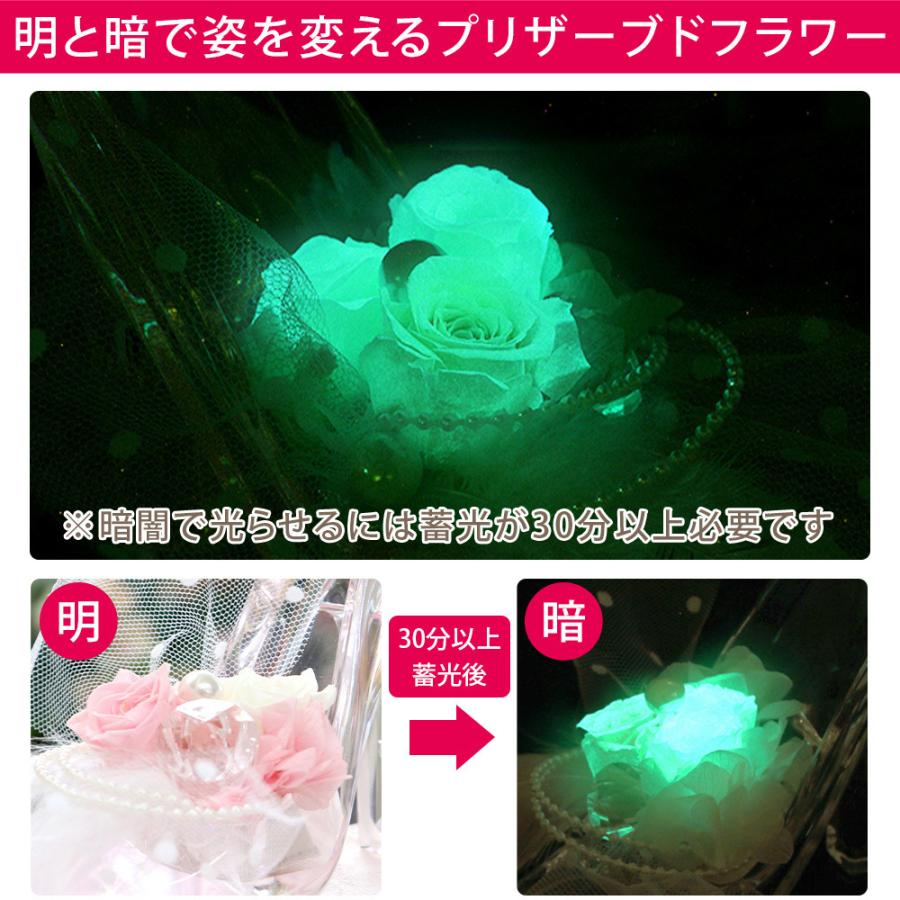 プリザーブドフラワー プレゼント 誕生日 結婚祝い 結婚記念日 ギフト ガラスの靴 結婚式 お祝い プロポーズ 光る シンデレラ プレミア 送料無料 クリスマス | プリザーブドフラワーIPFA | 14