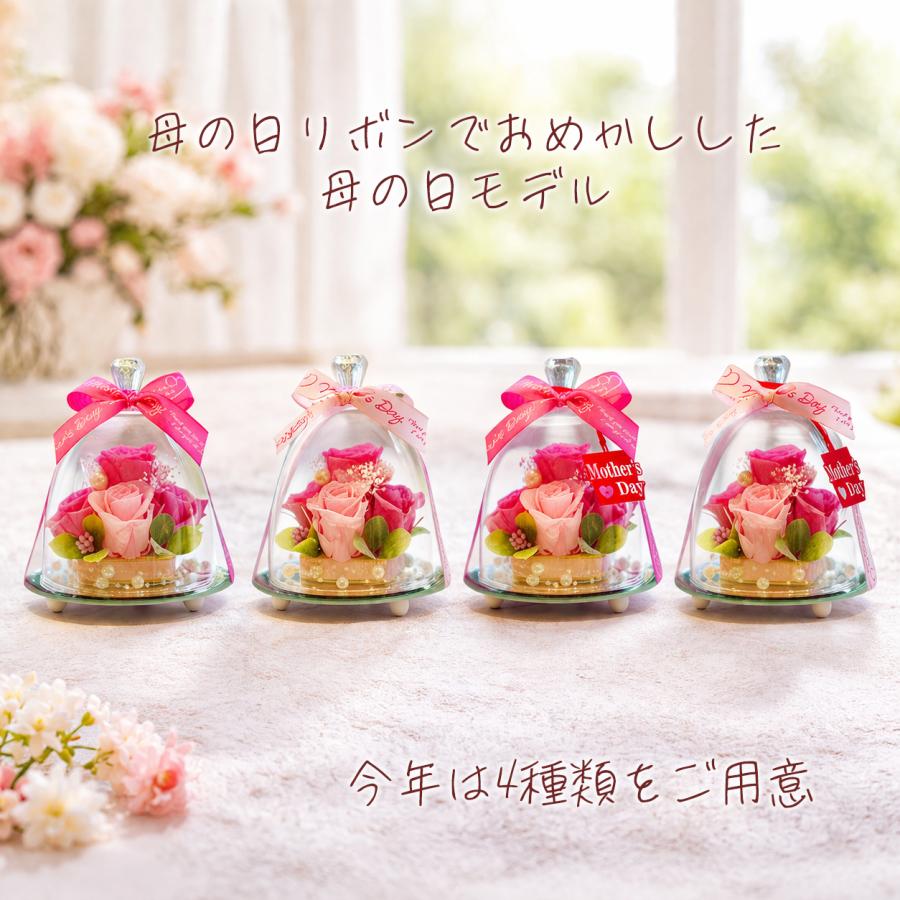 プリザーブドフラワー 母の日 ガラスドーム エレガンス 誕生日 プレゼント 退職祝い 結婚祝い ギフト 還暦祝い 女性 お祝い フラワー 花 卒業式 お返し | プリザーブドフラワーIPFA | 08