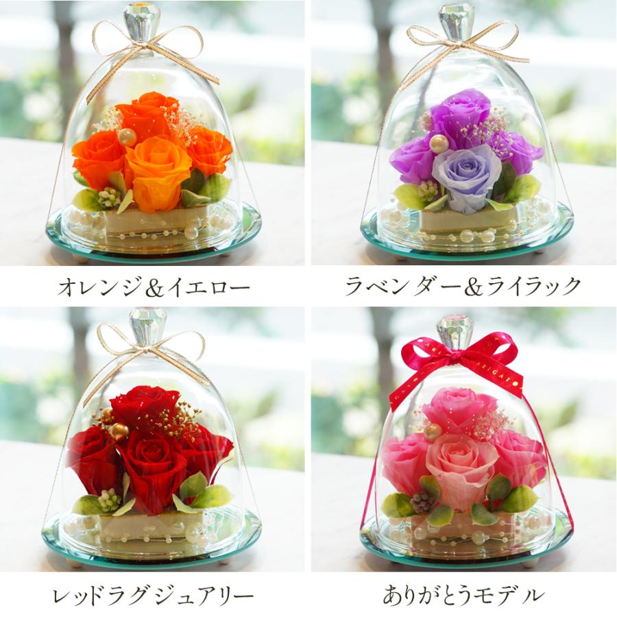 プリザーブドフラワー ガラスドーム エレガンス 誕生日 プレゼント 退職祝い 結婚祝い ギフト 還暦祝い 女性 お祝い フラワー 花 ブリザード クリスマス | プリザーブドフラワーIPFA | 13