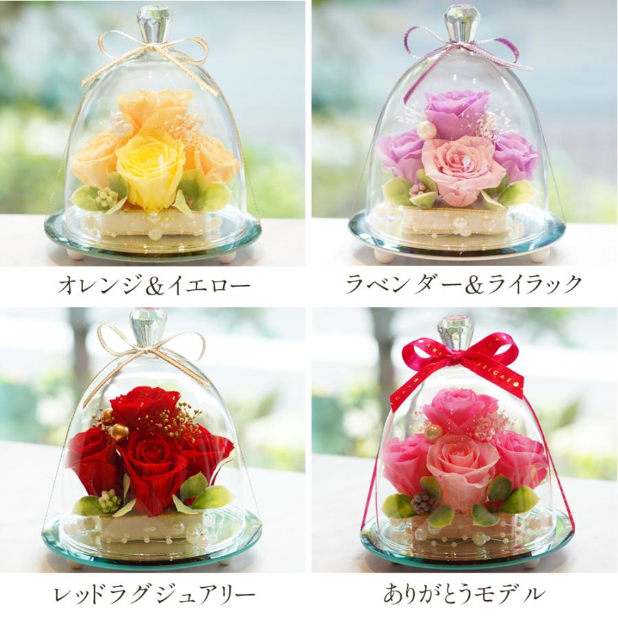 プリザーブドフラワー ガラスドーム エレガンス 誕生日 プレゼント 退職祝い 結婚祝い ギフト 還暦祝い 女性 お祝い フラワー 花 人気 お返し 母の日 父の日 | プリザーブドフラワーIPFA | 09