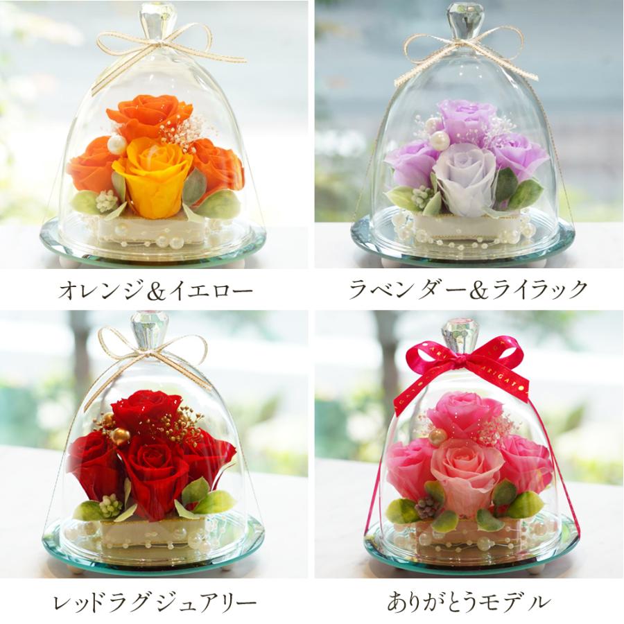 プリザーブドフラワー 母の日 ガラスドーム エレガンス 誕生日 プレゼント 退職祝い 結婚祝い ギフト 還暦祝い 女性 お祝い フラワー 花 卒業式 お返し | プリザーブドフラワーIPFA | 11