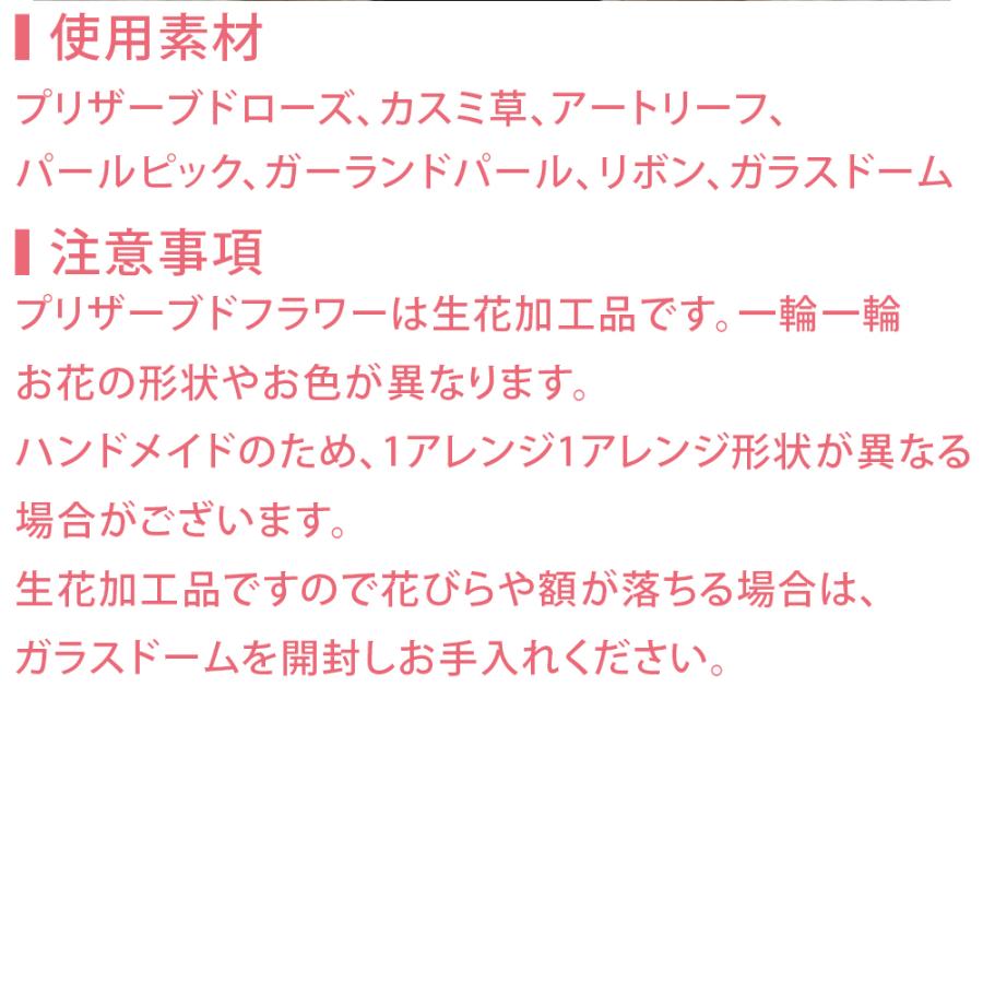 プリザーブドフラワー 母の日 誕生日 プレゼント 結婚祝い ギフト 還暦祝い お祝い フラワー 花 ガラスドーム｜ipfa｜22