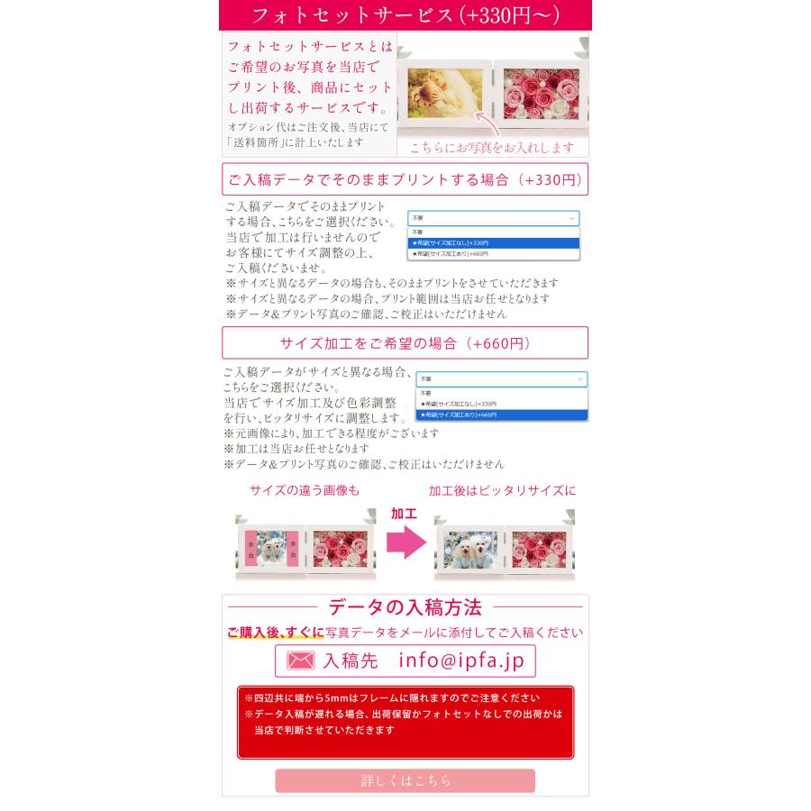 名入れ 彫刻 退職祝い プリザーブドフラワー 写真立て フォトフレーム 誕生日 プレゼント ギフト 還暦祝い 還暦 喜寿 古希 横 送料無料 クリスマス | プリザーブドフラワーIPFA | 18