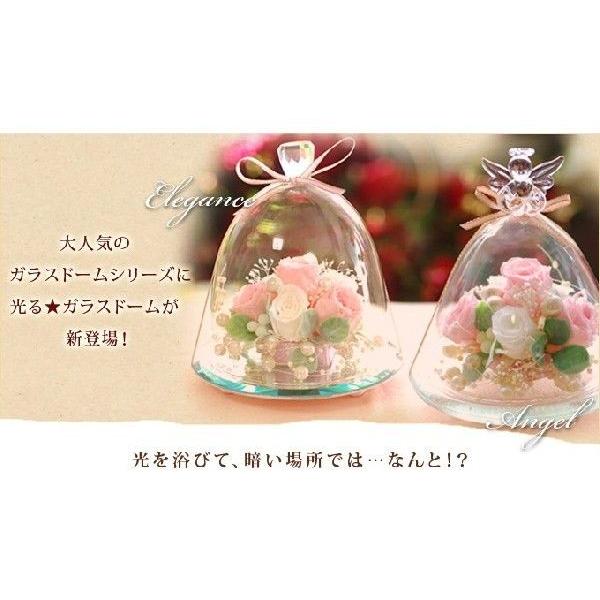プリザーブドフラワー 誕生日 結婚祝い 退職祝い ギフト プレゼント プロポーズ 花 バラ 光る ガラスドーム ハッピーベア 送料無料 | プリザーブドフラワーIPFA | 03