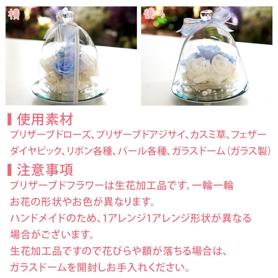 プリザーブドフラワー 結婚祝い 結婚式 結婚記念日 ギフト プレゼント お祝い 贈り物 ガラスドーム ウェディング ドーム クリスマス | プリザーブドフラワーIPFA | 14