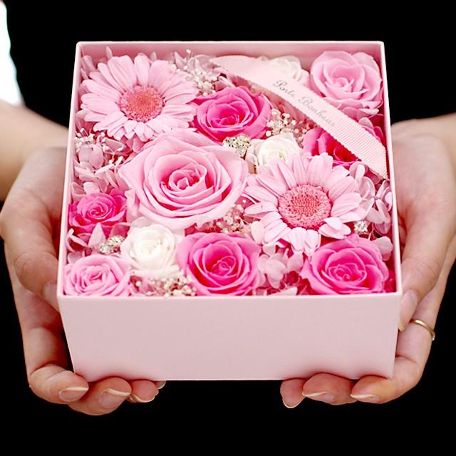 プリザーブドフラワー 退職祝い ギフト 結婚式 結婚祝い プレゼント ボックスアレンジ お花 女性 フラワーボックス コロン | プリザーブドフラワーIPFA | 04