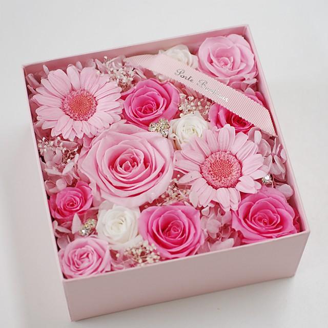 プリザーブドフラワー 退職祝い ギフト 結婚式 結婚祝い プレゼント ボックスアレンジ お花 女性 フラワーボックス コロン | プリザーブドフラワーIPFA | 05