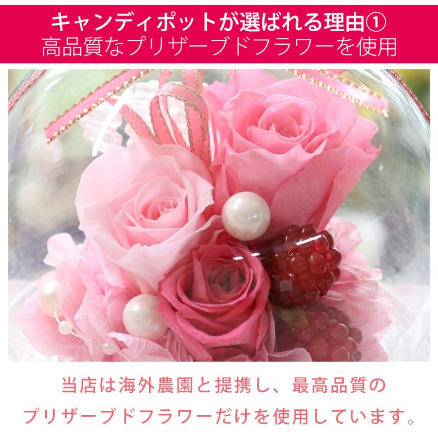 プリザーブドフラワー 誕生日 退職祝い ギフト 結婚祝い プレゼント 結婚式 電報 お祝い ドーム おしゃれ ガラスドーム 送料無料 | プリザーブドフラワーIPFA | 18