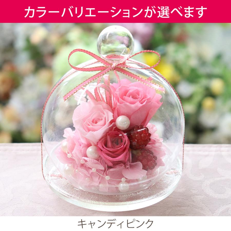 プリザーブドフラワー 誕生日 退職祝い ギフト 結婚祝い プレゼント 結婚式 電報 お祝い ドーム おしゃれ ガラスドーム 送料無料 | プリザーブドフラワーIPFA | 10
