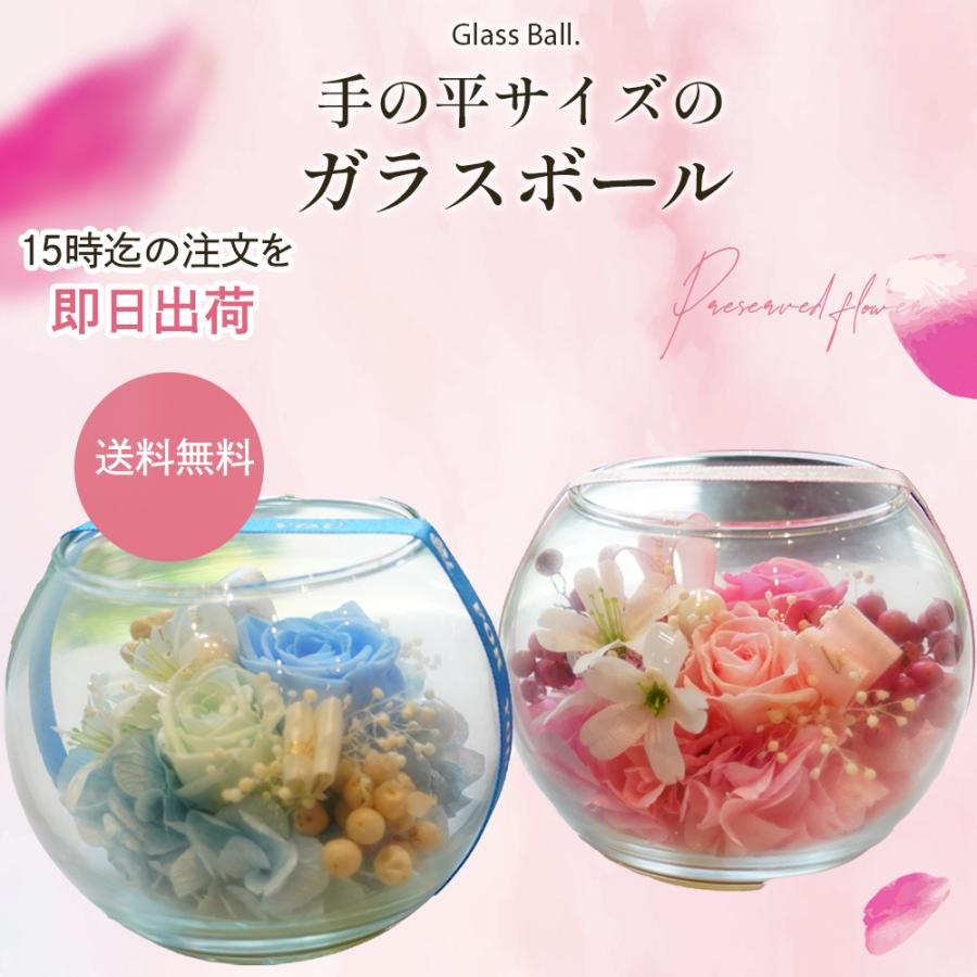 プリザーブドフラワー プレゼント 誕生日 退職祝い 結婚記念日 ギフト 結婚祝い 結婚式 お祝い 贈り物 ガラスボール 送料無料 クリスマス | プリザーブドフラワーIPFA | 06