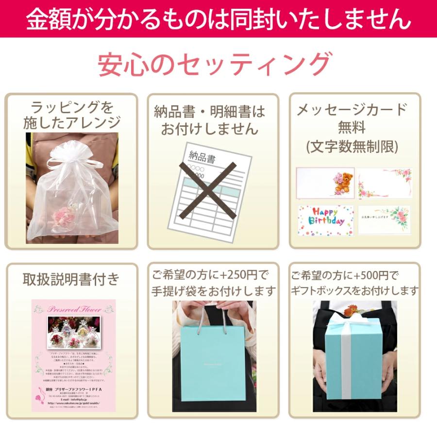 プリザーブドフラワー プレゼント 退職祝い 誕生日 ガラスの靴 ギフト 結婚祝い プロポーズ お祝い ベアのシンデレラ 送料無料 | プリザーブドフラワーIPFA | 13