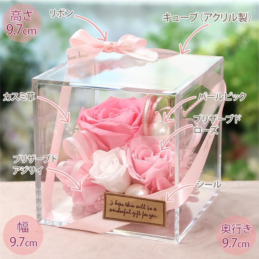 カーネーション入り プリザーブドフラワー 誕生日 退職祝い 結婚祝い プレゼント ギフト 花 お祝い ブリザード フラワー 送料無料 クリスマス | プリザーブドフラワーIPFA | 19