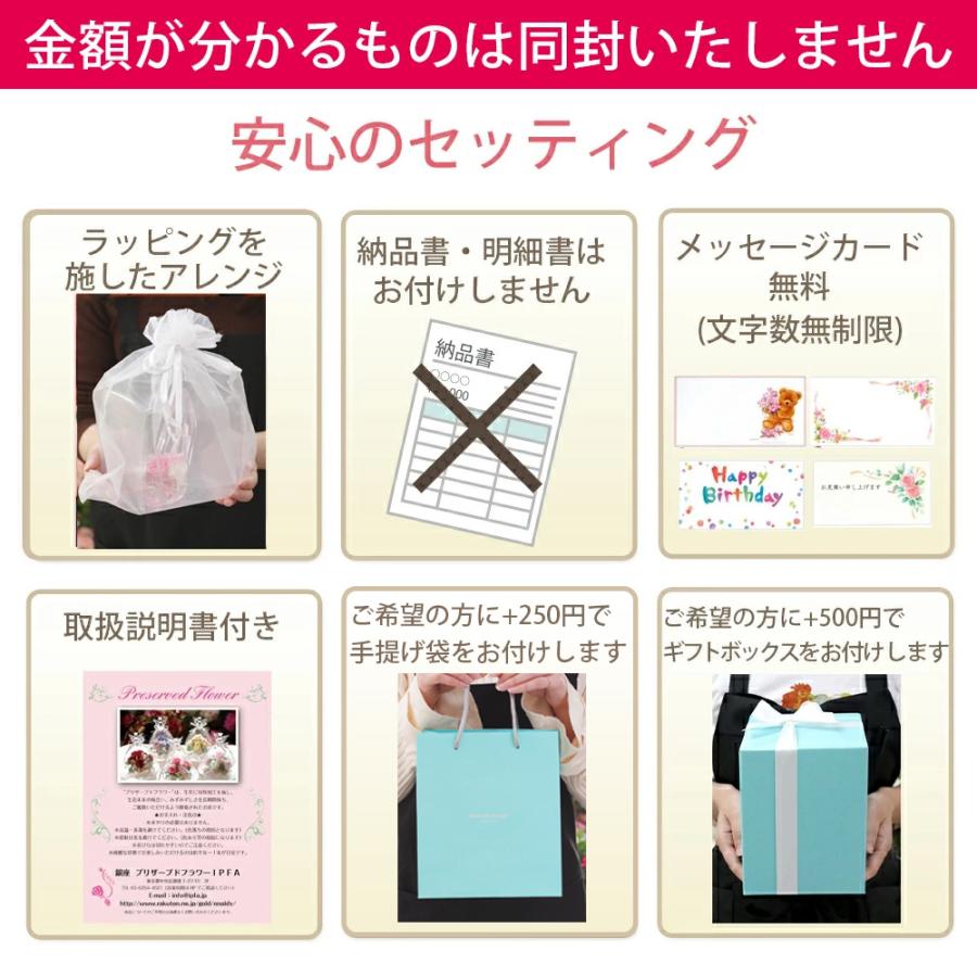 プリザーブドフラワー プレゼント 退職祝い 誕生日 結婚祝い ガラスの靴 女性 花 シンデレラ プリュマージュ 送料無料 ホワイトデー お返し | プリザーブドフラワーIPFA | 12