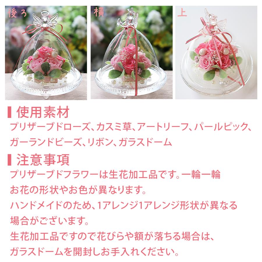 プリザーブドフラワー プレゼント 誕生日 母の日 父の日 ギフト 結婚祝い 花 お祝い 犬 ペット 仏花 お供え ガラスドーム｜ipfa｜24