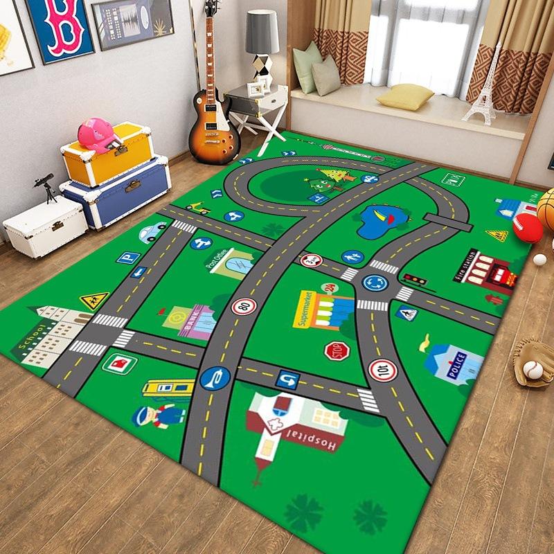 ラグ 車 子供部屋 プレイマット プレイ 男の子 子供用 カーペット 子供