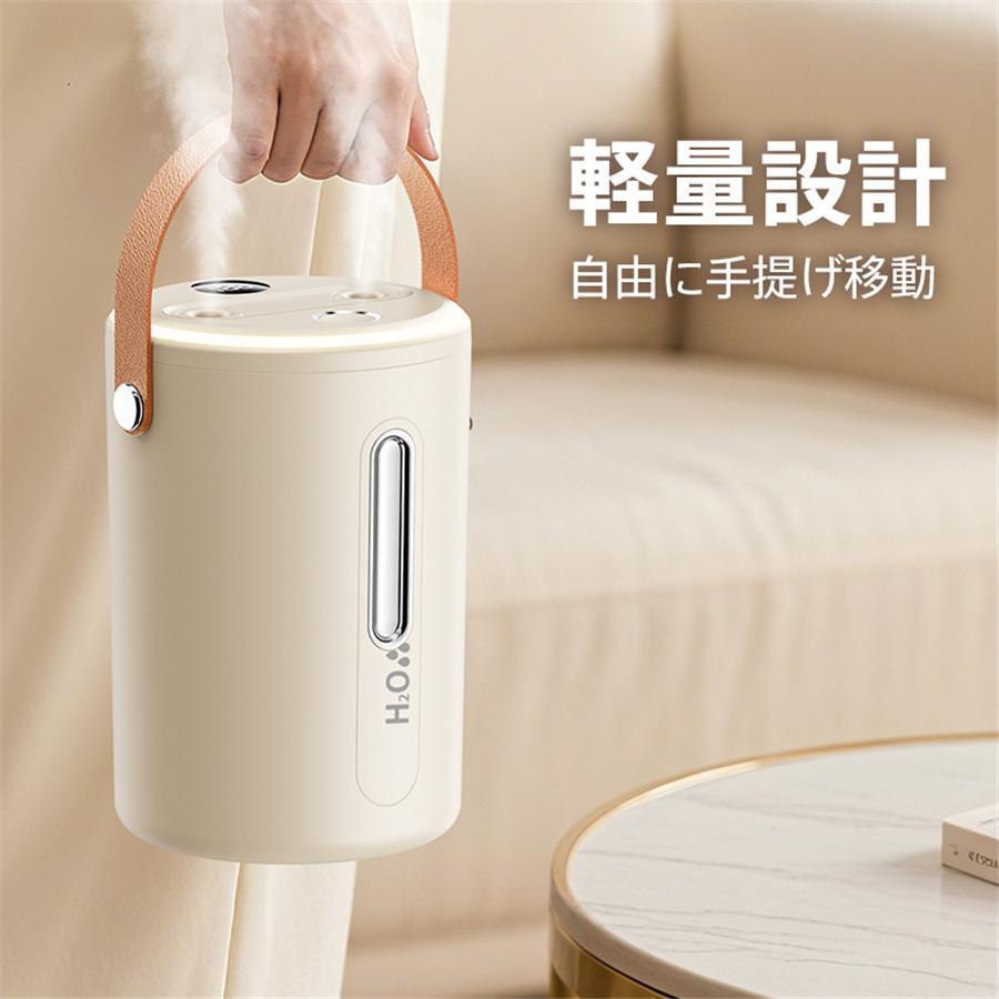 加湿器 加湿機 スチーム式 卓上 超音波式 ダブル噴霧 デュアル噴霧口