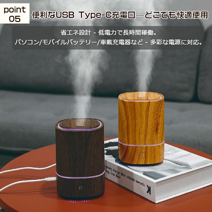 加湿器 小型 卓上 除菌 LEDライト 超音波式 静音 自動停止機能 空焚き