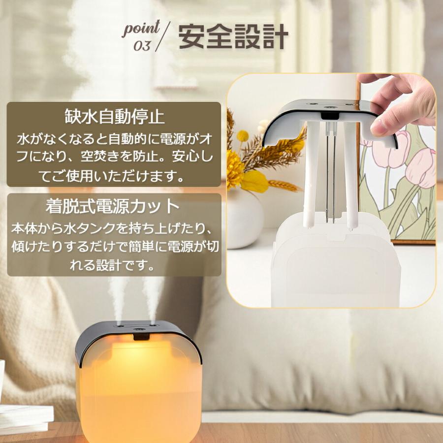 加湿器 卓上寝室加湿器 1L 超静音 小型 加湿器ミニ加湿器 超微細ミスト