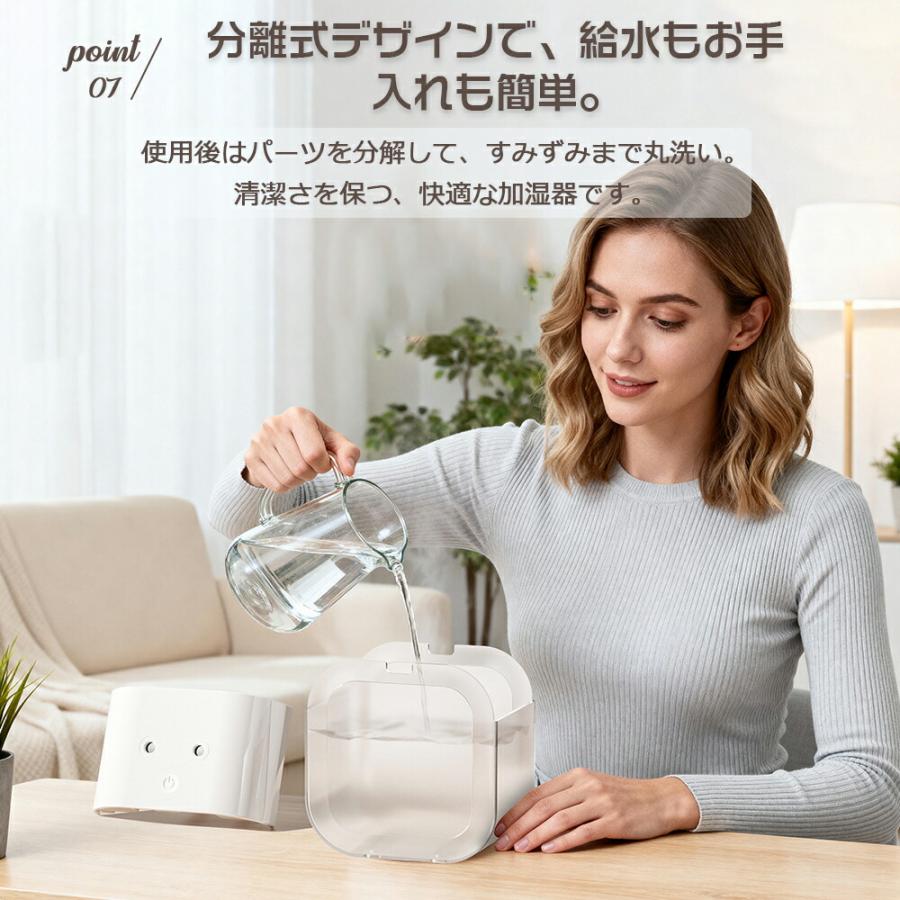 加湿器 卓上寝室加湿器 1L 超静音 小型 加湿器ミニ加湿器 超微細ミスト